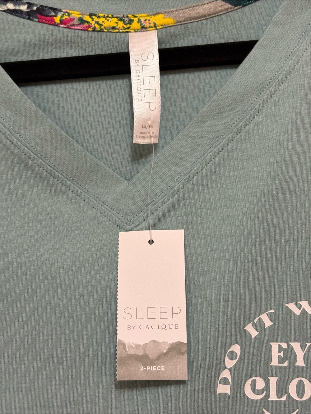 Lane Bryant Sage Green V-Neck Pajama Set